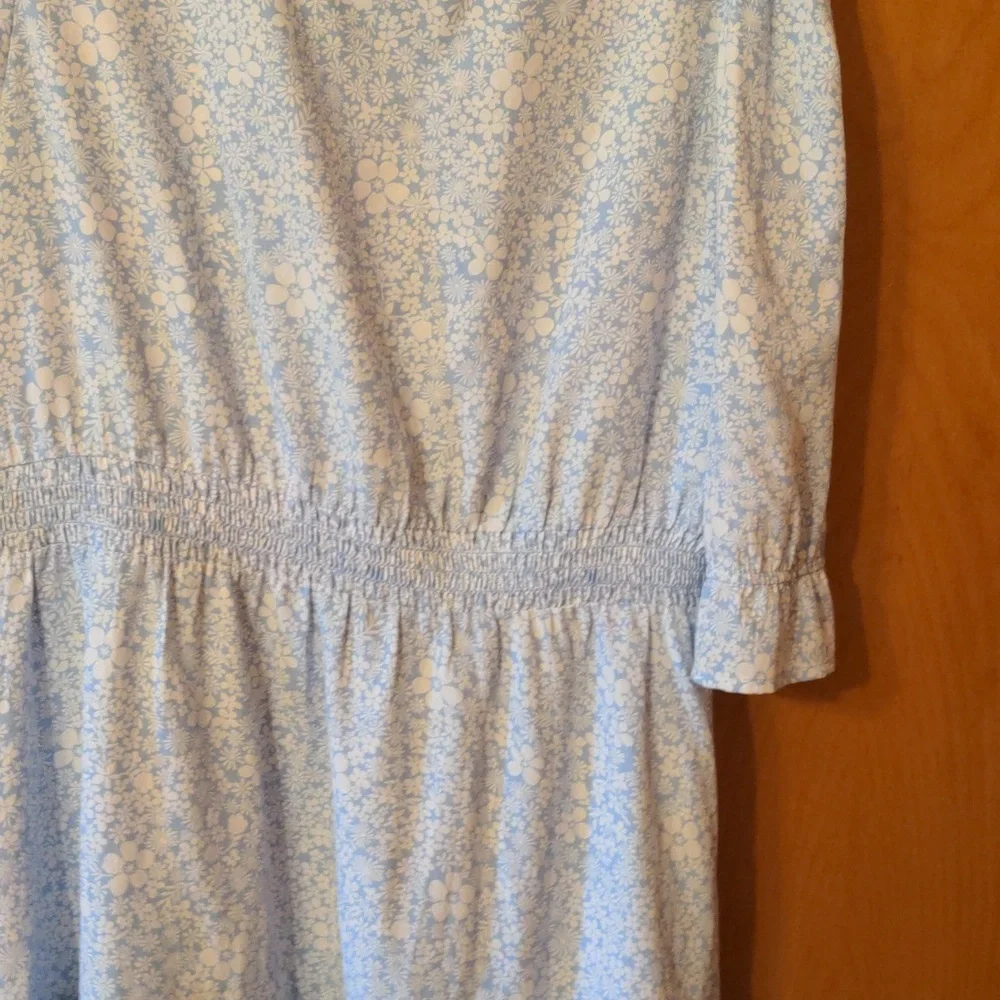 Wonder Nation Light Blue Floral Tiered Casual Dress